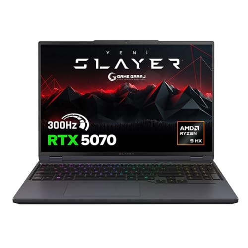 Game Garaj Slayer R9T-5070 C1 AMD Ryzen 9 8945HX 32GB RAM 1TB SSD RTX5070 16" 300Hz QHD+ FreeDOS Gaming Laptop