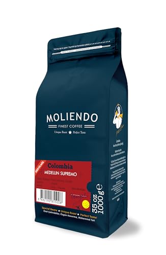 Moliendo Finest Coffee Colombia Medellin Supremo Yöresel Kahve (Öğütülmüş Filtre Kahve) 1000 g