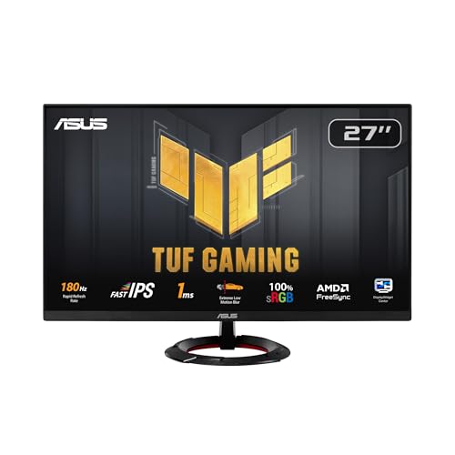 ASUS TUF Gaming VG279Q3R Oyun Monitörü – 27 inç, Full HD (1920x1080), 180Hz, Hızlı IPS, Aşırı Düşük Hareket Bulanıklığı™, 1ms (GTG), FreeSync™, Değişken Overdrive, 100% sRGB