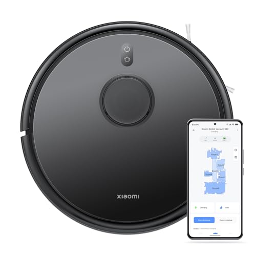 Xiaomi Robot Vacuum S20, 5000Pa Emiş Gücü, Akıllı Robot Süpürge, Siyah
