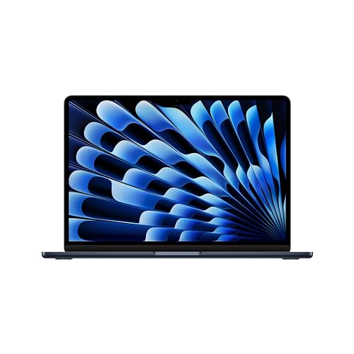 Apple 2024 M3 çipli 13 inç MacBook Air Laptop: 13.6 inç Liquid Retina Ekran, 8 GB Birleşik Bellek, 256 GB SSD Depolama, 1080p FaceTime HD Kamera, Touch ID. Gece Yarısı