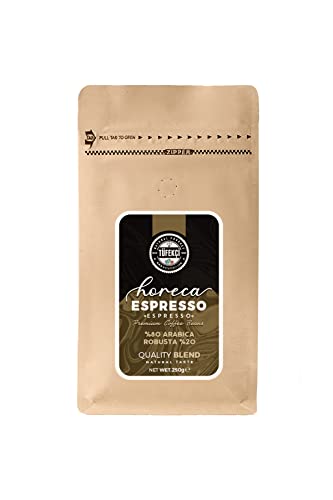 By Tüfekçi Espresso Horeca Çekirdek Kahve 250 Gr Clipsli Valfli Ambalaj