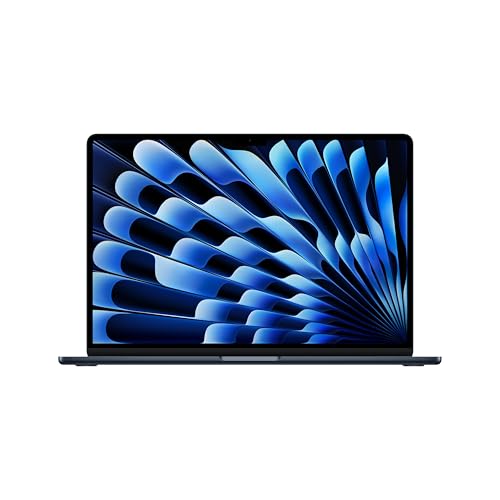 Apple 2025 M4 çipli 15 inç MacBook Air Laptop: 15.3 inç Liquid Retina Ekran, 16GB Birleşik Bellek, 512 GB SSD Depolama, 12MP Center Stage Kamera, Touch ID; Gece Yarısı
