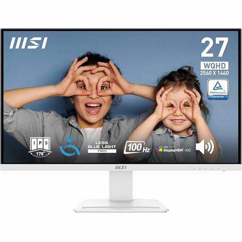 MSI 27" PRO MP273QW E2, Kurumsal Monitör, WQHD, 16:9 Flat, IPS, 100HZ, 1ms, Adaptive-Sync