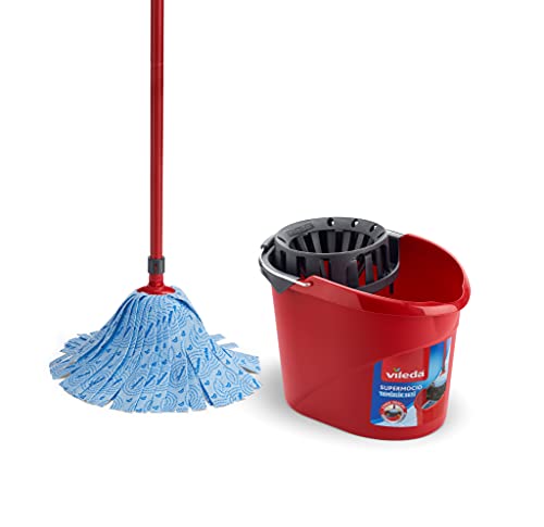 Vileda Supermocio Temizlik Seti, Tüm Yüzeyler için, Kırmızı