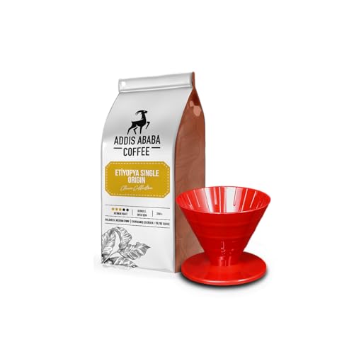 Addis Ababa Coffee - Etiyopya Single Origin 250 Gram & V60 Dripper (Filtre Kahve)