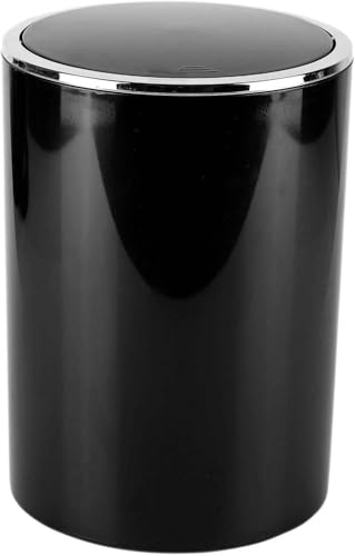 Primanova Lenox Çöp Kovası, Siyah, 6 Lt, Ø 18,5 x 25,5 cm