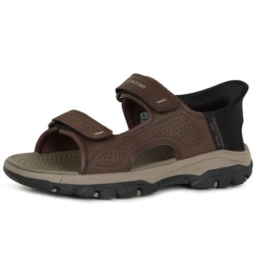 SKECHERS TRESMEN - REECE Erkek Kahverengi Sandalet, Kahverengi, 45