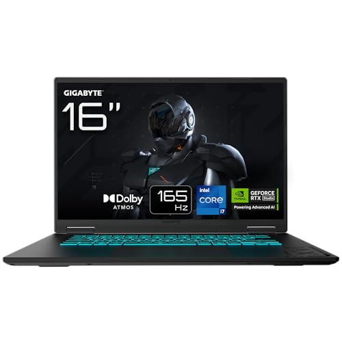 GIGABYTE GAMING A16 CWH Gaming Notebook, 16 inç 165Hz FullHD 16:10 Ekran, Intel Core i7-13620H, NVIDIA GeForce RTX 5070, 16 GB DDR5 RAM, 1TB SSD, Dolby Atmos, Free DOS, CWHI3TR894SD