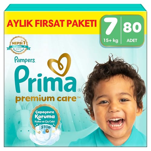 Prima Bebek Bezi Premium Care 7 Numara 80 Adet Aylık Fırsat Paketi