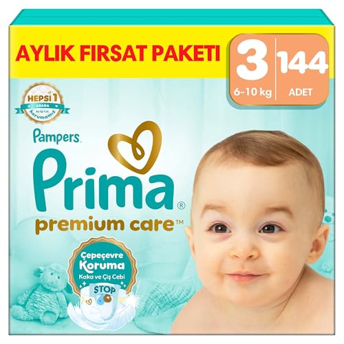 Prima Premium Care Bebek Bezi 3 Numara 144 Adet Aylık Fırsat Paketi