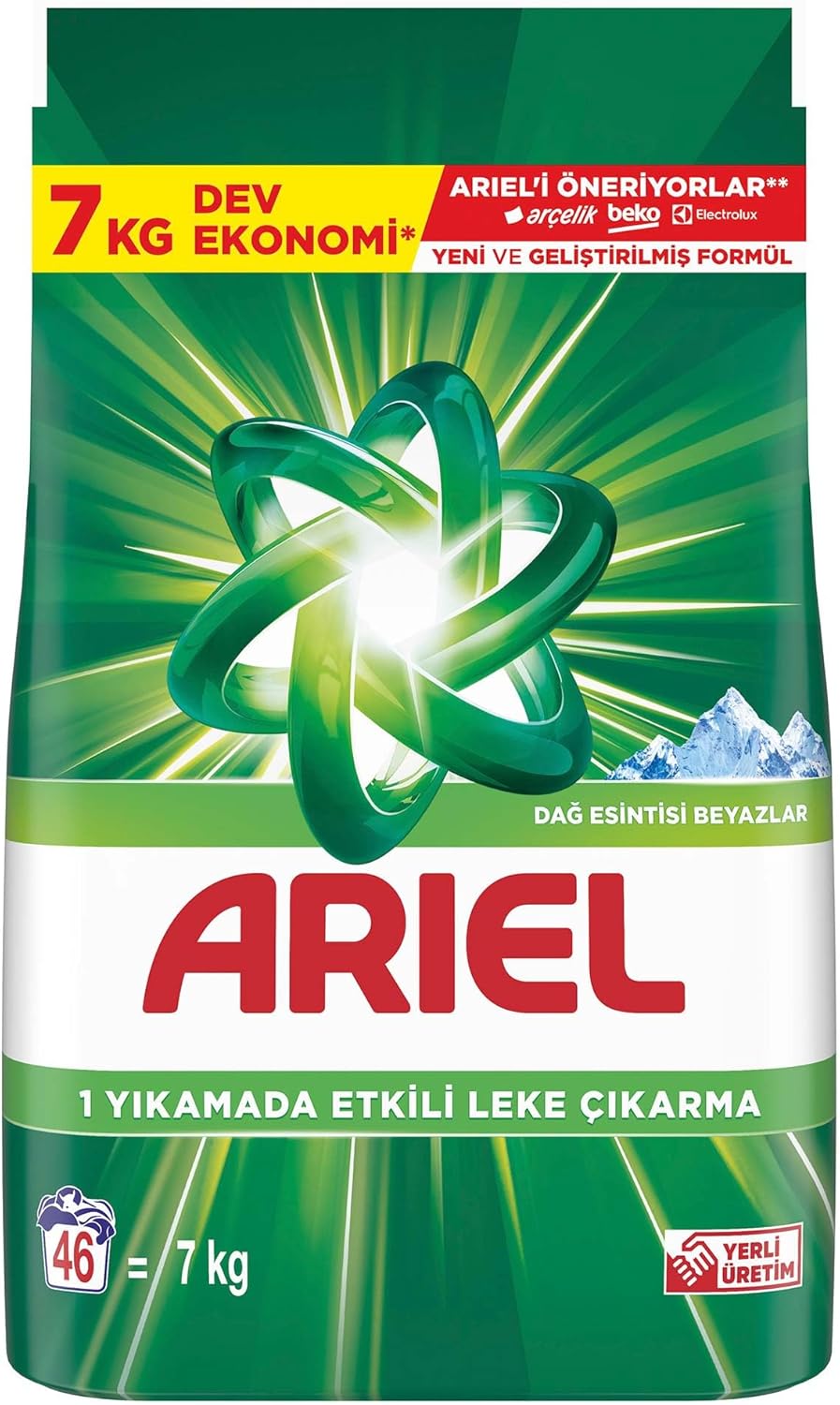 Ariel Dağ Esintisi 7 Kg Hızlı Çözünme Toz Çamaşır Deterjanı