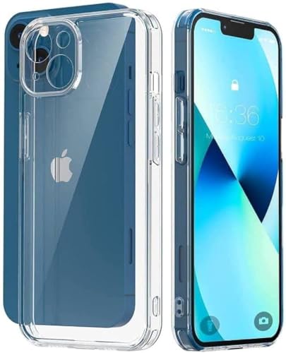 GGM AKSESUAR iPhone 15 ile Uyumlu Şeffaf Silikon Şok Emici Özellikli Full Kasa Koruma Sağlayan Şeffaf Kılıf