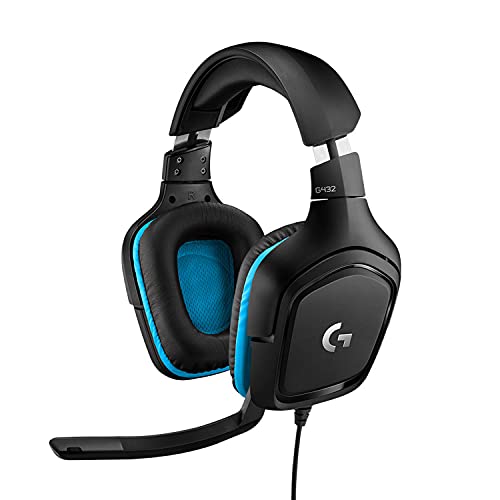 Logitech G G432 Kablolu Oyuncu Kulaklığı, 7.1 Surround Ses, DTS kulaklık: X 2.0, 6mm Mikrofon, Windows, Mac, Nintendo Switch, PS4, Xbox One, Tablet ve Mobil Cihazlarla Uyumluluk, Siyah