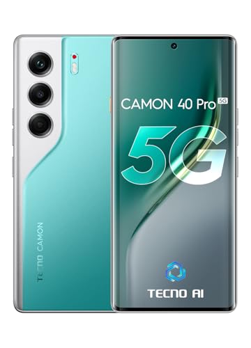 Tecno Camon 40 Pro 5G AI Powered Akıllı Telefon, 12+12GB RAM 256GB ROM | 50MP Arka, 50MP Ön Kamera |144Hz 6.78'' FHD+AMOLED Ekran | 5200mAh| 45W, Android 15| 72 Aylık Gecikmesiz Garanti (Gölge Yeşili)
