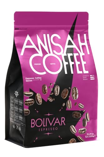 Bolivar Koyu Kavrulmuş (DARK ROAST) Espresso Blend Çekirdek Kahve 1000g | Dolgun Gövde-Dengeli Tat