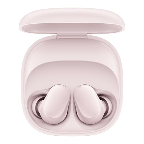 Xiaomi Redmi Buds 6 Play kulak içi kulaklık, 36 saat pil ömrü, 10 mm dinamik sürücü, 4 EQ ayarı, aramalar için AI gürültü azaltma, Bluetooth 5.4, 10 dakikada 3 saat müzik için hızlı şarj, pembe