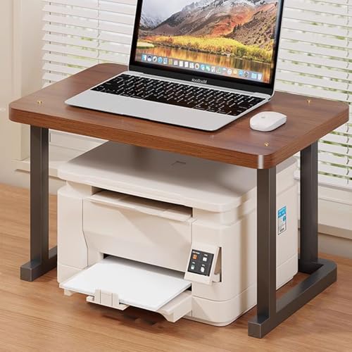 Kahverengi masaüstü raf 20 inç monitör standı mutfak raf ve ofis depolama çok fonksiyonlu büroschreibtisch Regale ev ve faks kullanımı için