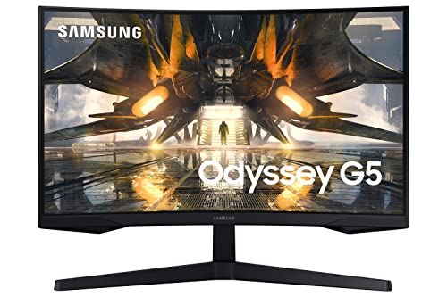 Samsung Odyssey G5 ‎LS27AG550EUXUF 27" Oyuncu Monitörü, 1 MS, 165 Hz, VA, WQHD, Display Port HDMI, Freesync Premium, HDR10, 1000R Kavisli Gaming Monitör LS27AG550EUXU