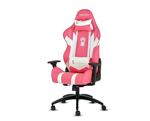 XRANCER, CROSS Serisi Profesyonel Oyuncu Koltuğu, Ergonomik Tasarım, 180 Derece Ayarlanabilir Sırt Açısı, Kaliteli Sünger, 130kg Taşıma Kapasiteli Oyuncu Sandalyesi (Pembe)