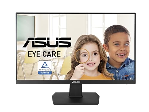 ASUS VA24EHE 23.8 inç Monitör 75Hz Full HD (1920x1080) IPS Göz Bakımı HDMI D-Sub DVI-D, Siyah