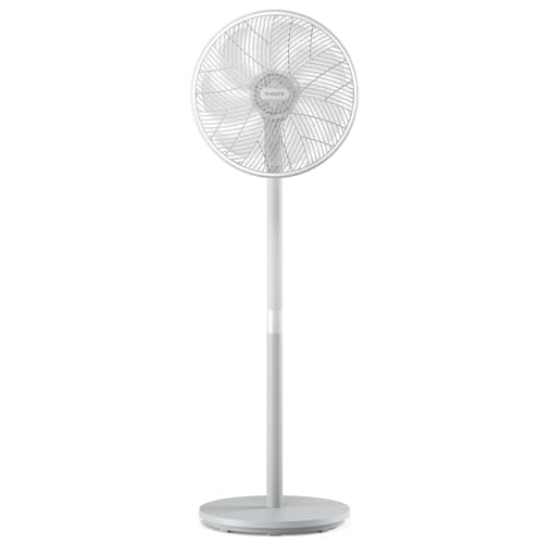 PHILIPS SilentWings teknolojisi ile güçlü ve süper sessiz ayaklı vantilatör. 19 dB. 2'si 1 arada masa ve ayaklı vantilatör. Eğim ve salınım ayarlanabilir. 12 saatlik zamanlayıcı. Beyaz. (CX2550/00)