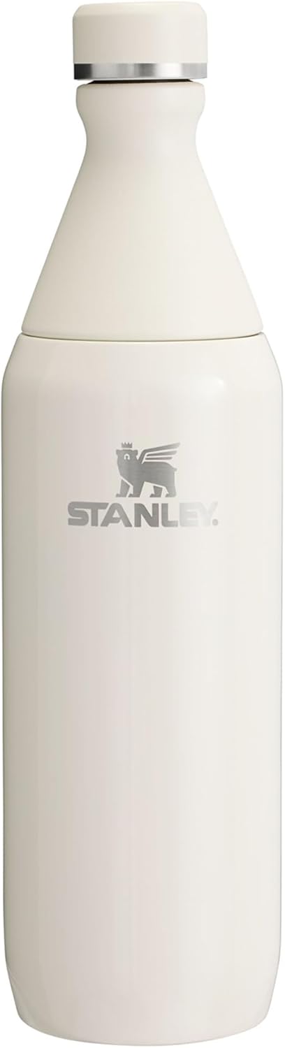 Stanley All Day Slim Soğuk Su Şişesi Termosu, 0.60 Litre, Krem