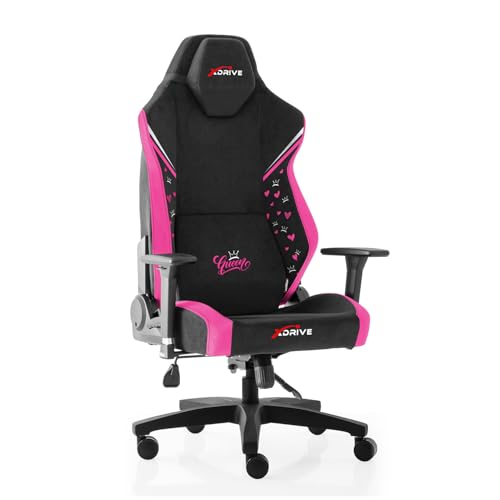 xDrive Anka Profesyonel Oyuncu Koltuğu (QUEEN Özel Seri) Pembe/Siyah