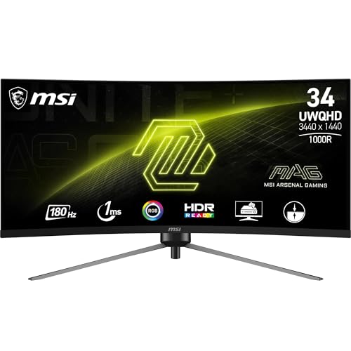 MSI MAG 345CQR 34'' 180Hz 1ms WQHD VA Curved Gaming (Oyuncu) Monitör