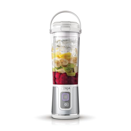 Ninja Blast Taşınabilir Şarjlı Blender, 530 Ml Karıştırma Haznesi, Sızdırmaz Kapak, Güçlü Mini Blender, Kablosuz Ve Şarj Edilebilir, USB-C, Buz Ve Meyve Parçalayabilir, Beyaz