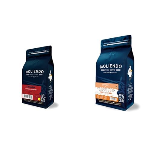 Moliendo Finest Coffee Colombia Medellin Supremo Yöresel Kahve (Çekirdek) 250 g ve Amalfi Espresso Blend Kahve (Çekirdek) 250 g