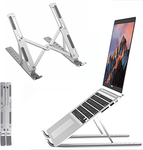 OBEV Taşınabilir Laptop Stant Bilgisayar Stant Notebook Stant Tüm Laptoplarla Uyumlu Bilgisayar Standı Taşınabilir Metal Kaymaz Stant Dizüstü Bilgisayar Stantları Stantı