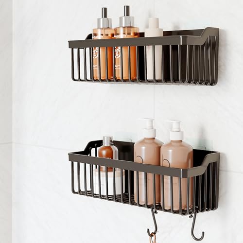 Banyor Yapışkanlı Banyo Rafı, 2'li Banyo Düzenleyici, Duş Rafı Organizer Şampuanlık, Duşakabin Rafı, Banyo Organizeri, Banyo Askısı Plastik