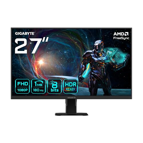 GIGABYTE GS27FA 27" IPS Panel Oyuncu Monitörü, Full HD (1920x1080), 180Hz, 1ms, Mat Ekran, HDR Ready, HDMI 2.0 & DisplayPort