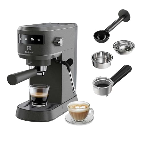 Electrolux E6EC1-6BST Explorer 6 Espresso Cappuccino Kahve Makinesi | Isı Kontrol Teknolojisi, Süt Köpürtücü, Otomatik Porsiyon Seçimi, Çıkarılabilir Damlama Tepsisi | 1250W, 1 Litre, Siyah