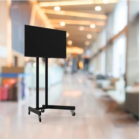 ALPIN TV/Fuar Standı Metal Ayaklı Tekerlekli TV Sehpası/Ünitesi 40” inç – 75” inç