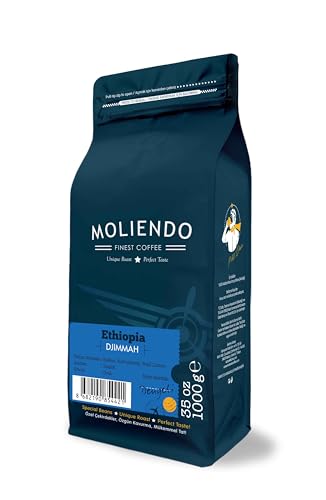 Moliendo Finest Coffee Ethiopia Djimmah Yöresel Kahve (Çekirdek Kahve) 1000 g